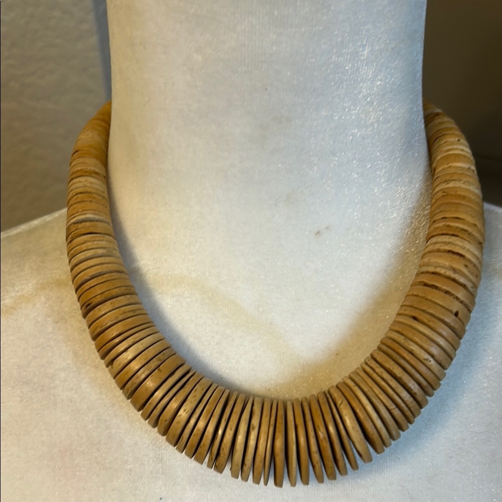 Natural Tan Beaded Necklace
